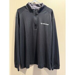POLARIS Mens 2XL Black 1/4 Zip Tech Pullover Long Sleeve Shirt